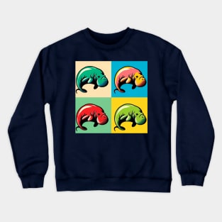 Pop Dugong Art - Trendy Marine Life Crewneck Sweatshirt